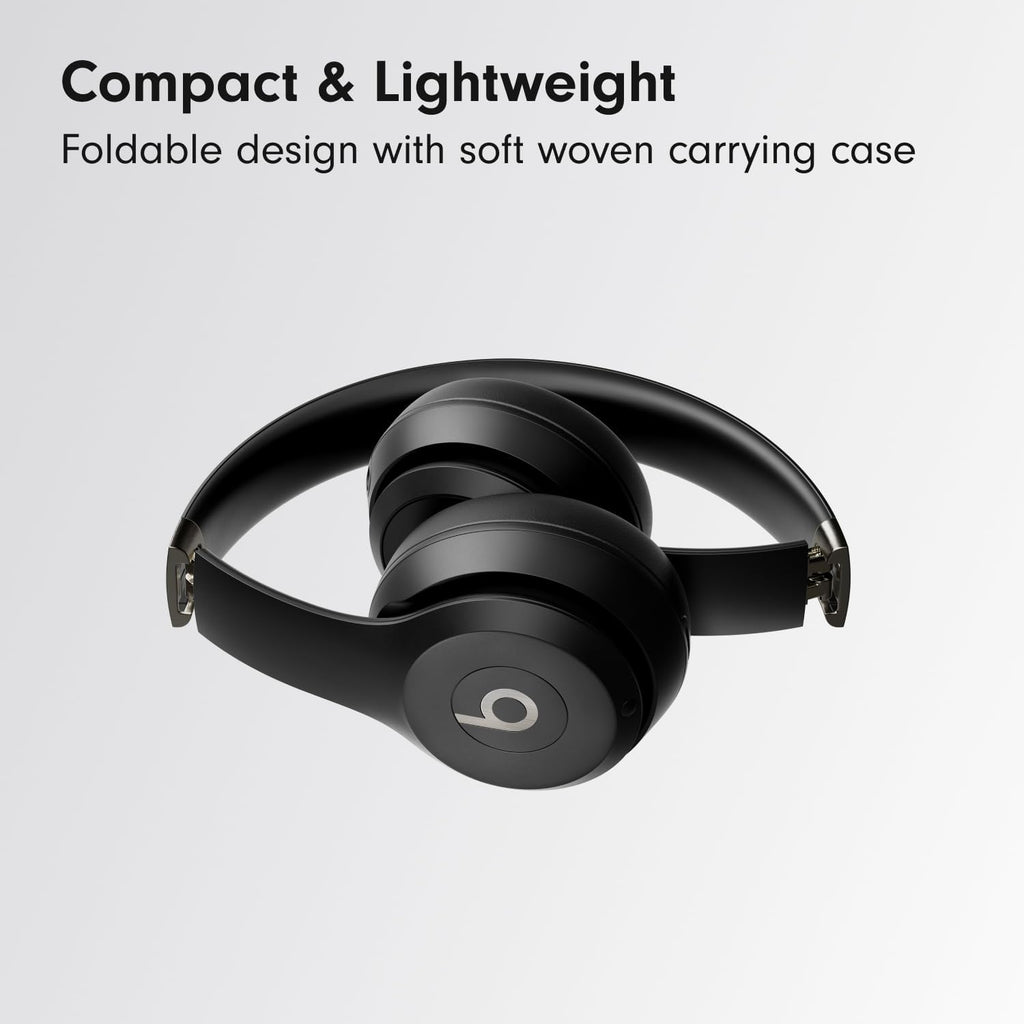 Beats Solo 4 - Wireless On-Ear Bluetooth Headphones, Up to 50-Hour Battery Life, Ultra-Lightweight Comfort, Powerful and Balanced Sound, Apple & Android Compatible - Matte Black