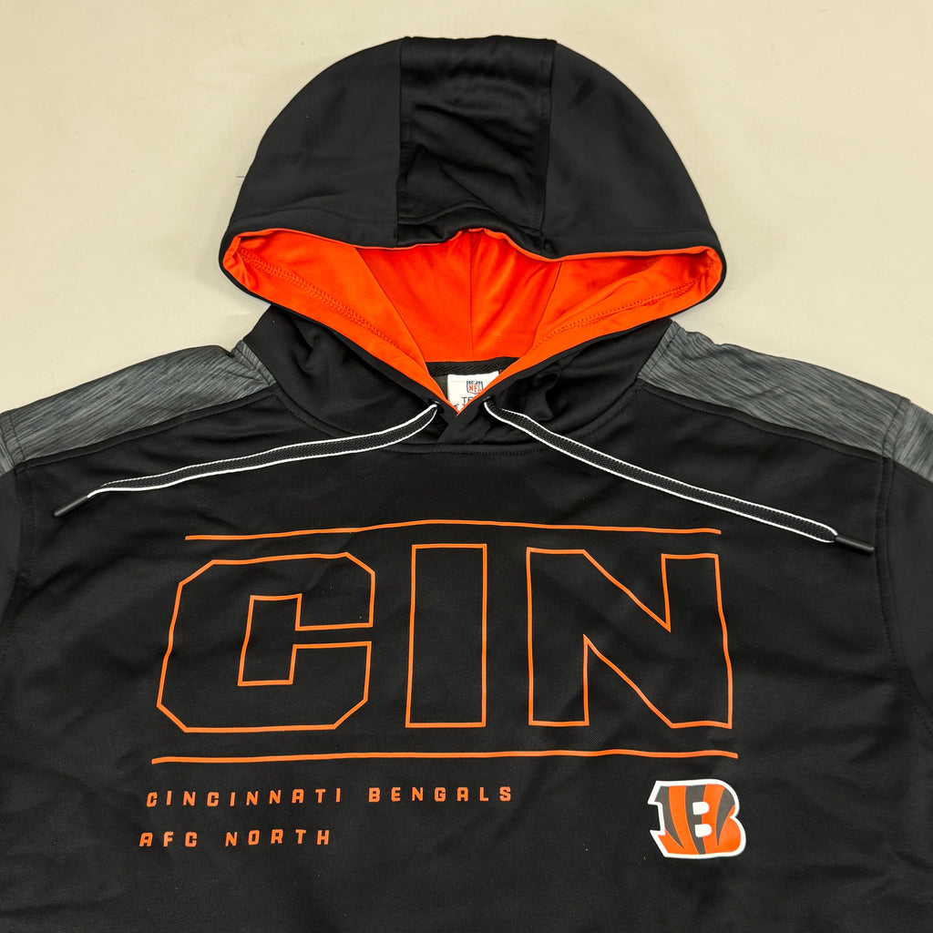 NFL Cincinnati Bengals Hoodie AFC North Sweatshirt Pullover SZ XXL Black 1802967