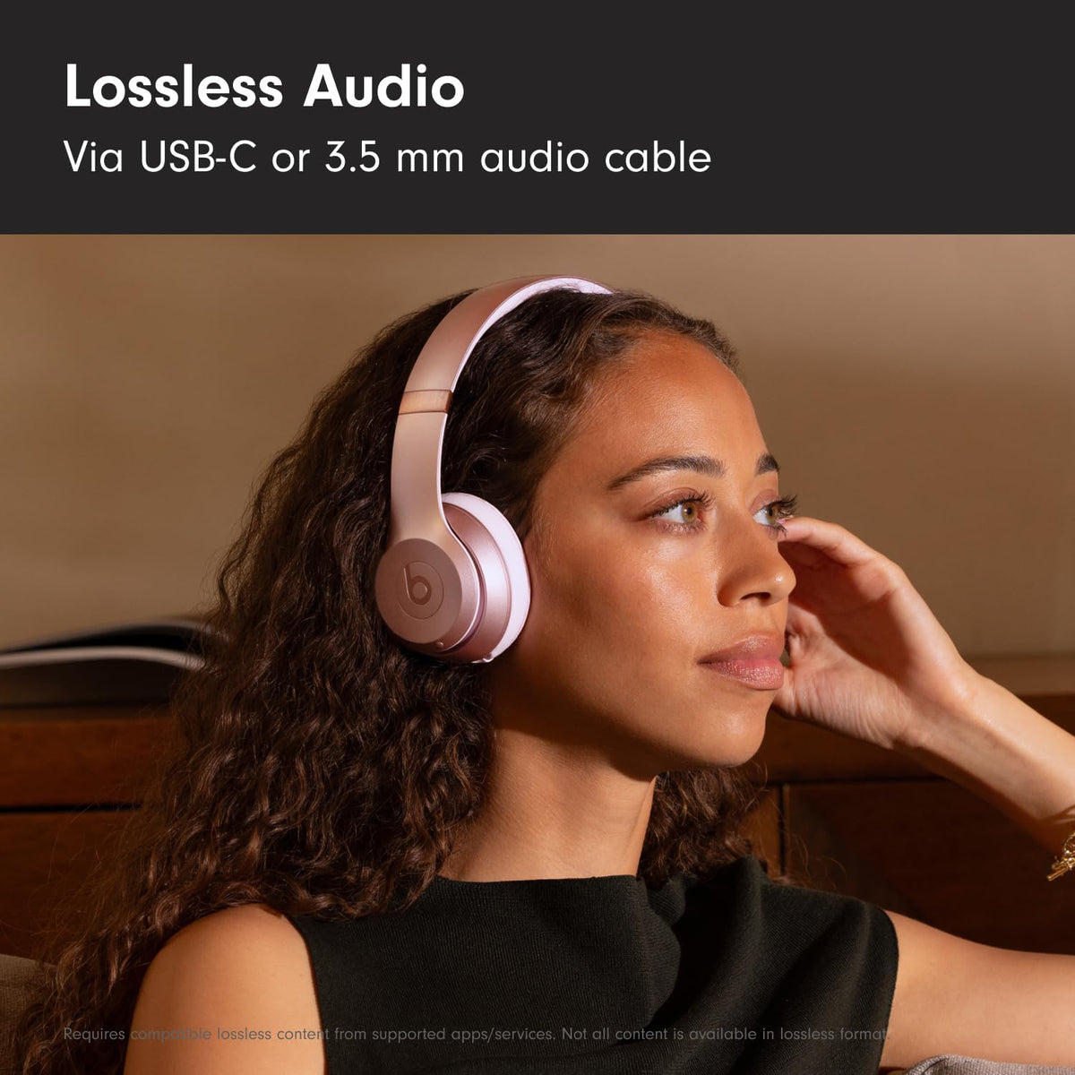Beats Solo 4 - Wireless On-Ear Bluetooth Headphones, Up to 50-Hour Battery Life, Ultra-Lightweight Comfort, Powerful and Balanced Sound, Apple & Android Compatible - Matte Black