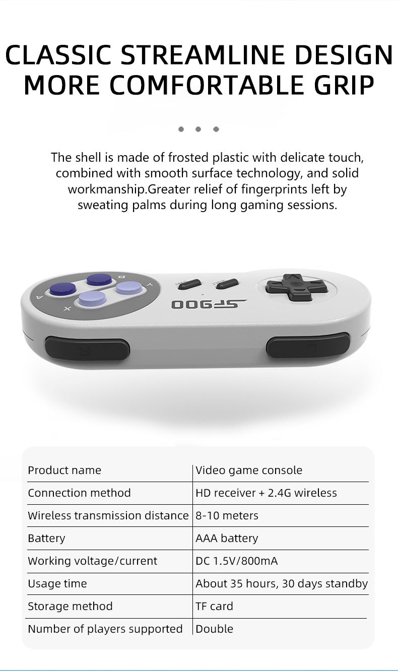 SF900 Sega MD Home TV Game Console for Two People 2.4 Wireless HDMI HD Game
