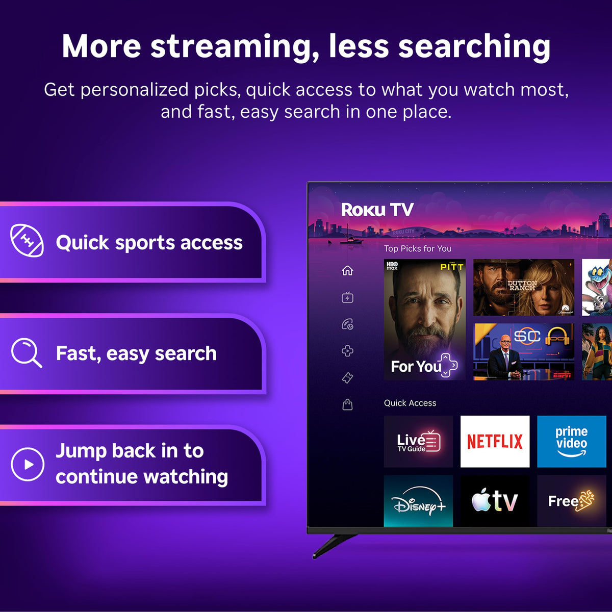 Roku 40-Inch Select Series Smart TV 2026-1080p Full HD TV - RokuTV