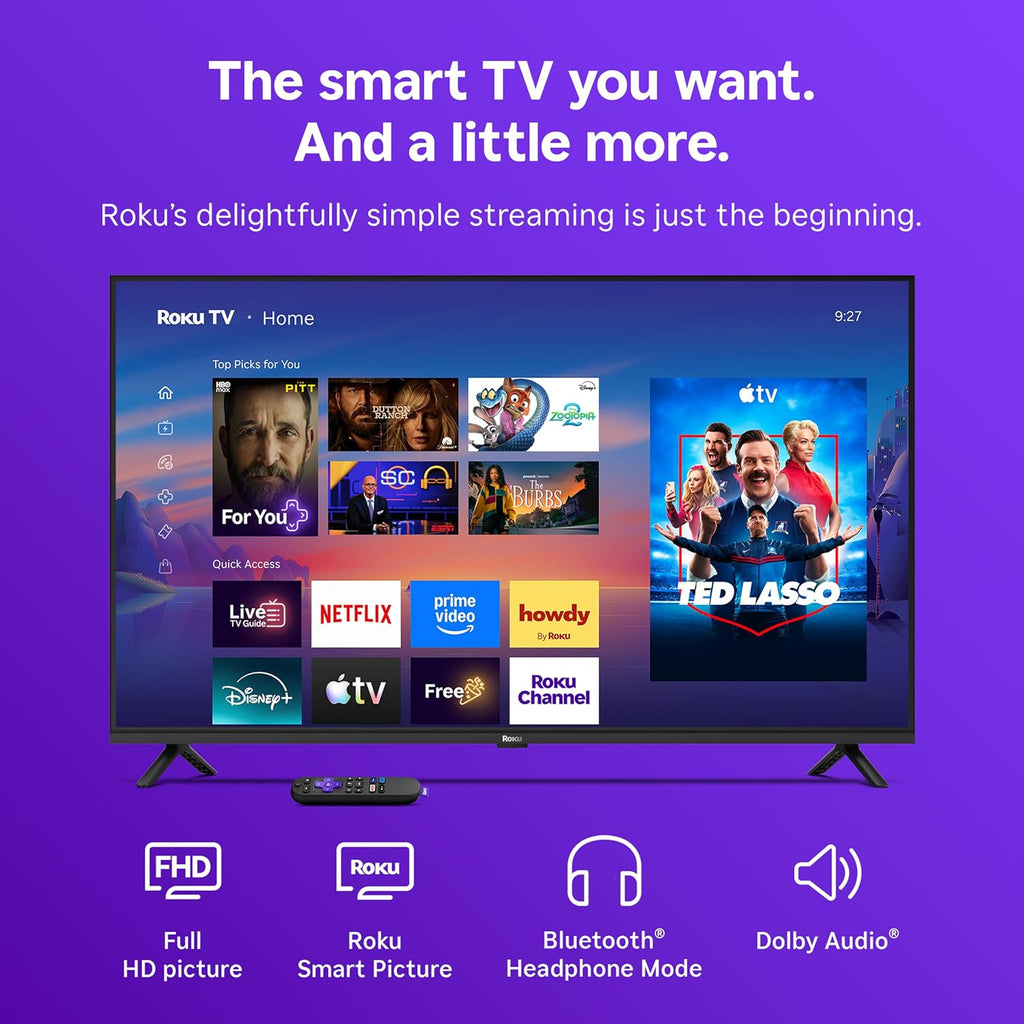 Roku 40-Inch Select Series Smart TV 2026-1080p Full HD TV - RokuTV