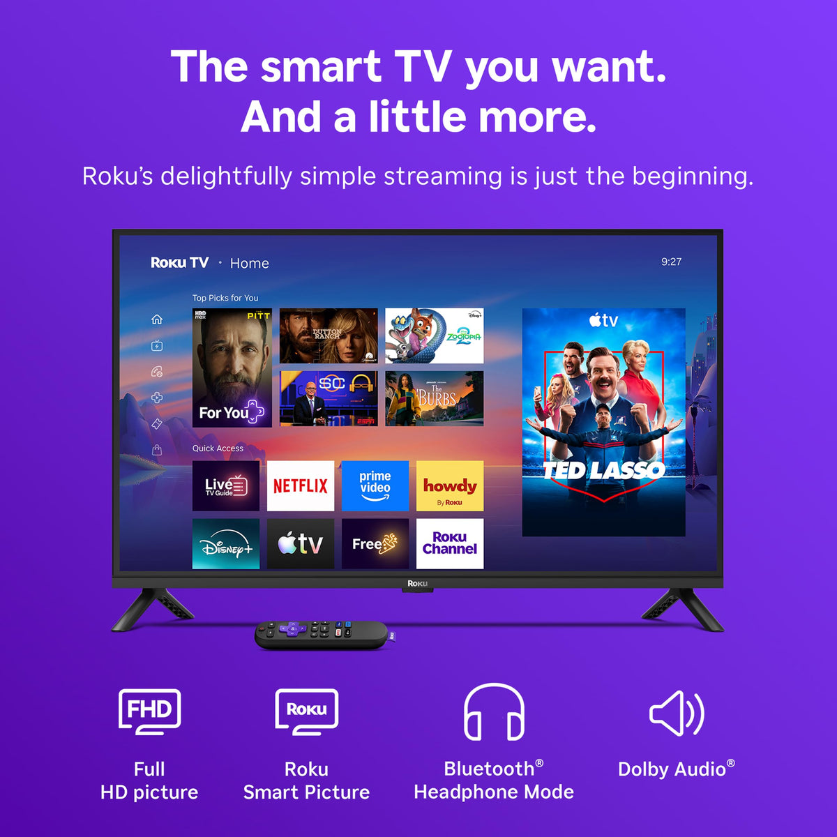 Roku 40-Inch Select Series Smart TV 2026-1080p Full HD TV - RokuTV