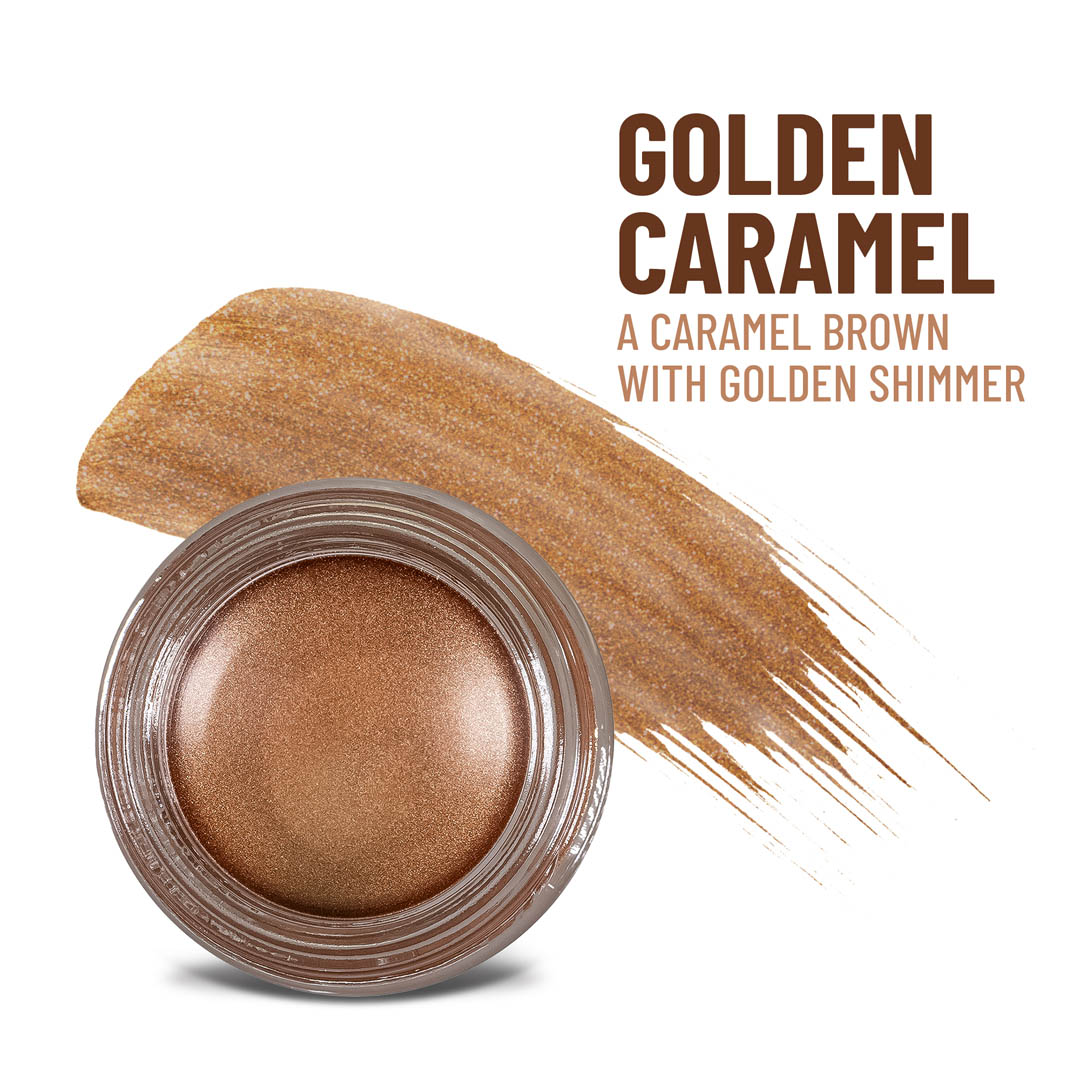 Golden Caramel Any Wear Creme - A Waterproof Multi-tasking creme to powder product for eyes, cheeks & lips. Can be worn anywhere