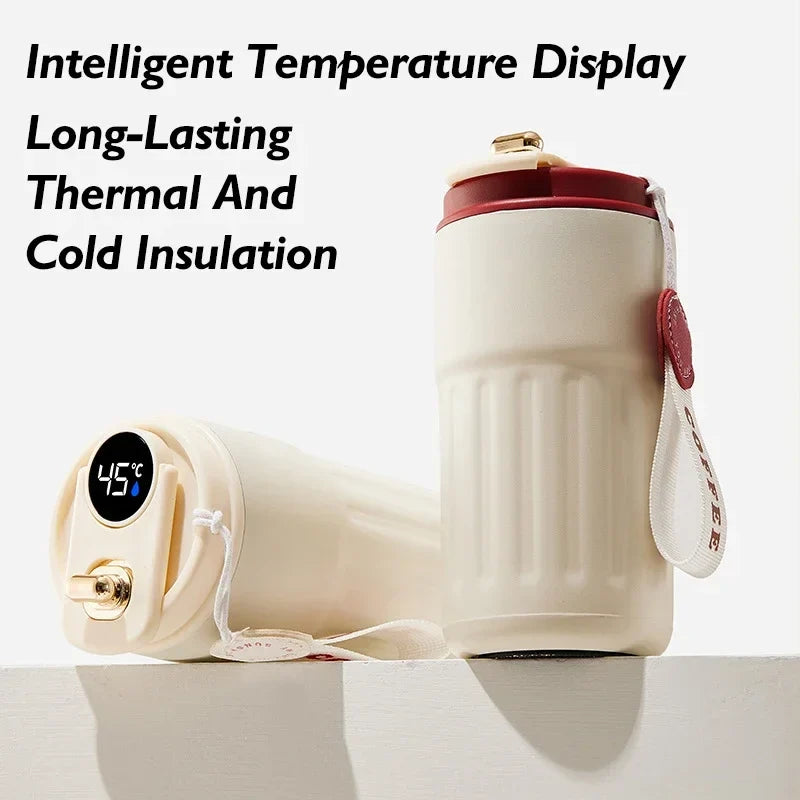 🌡️ Smart LED Thermos Bottle – Stainless Steel Travel Flask